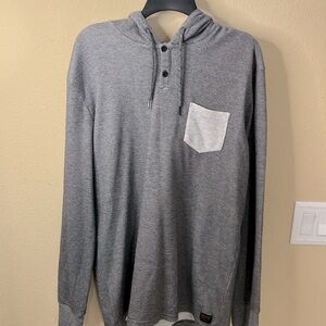Long sleeved light weight gray hoodie